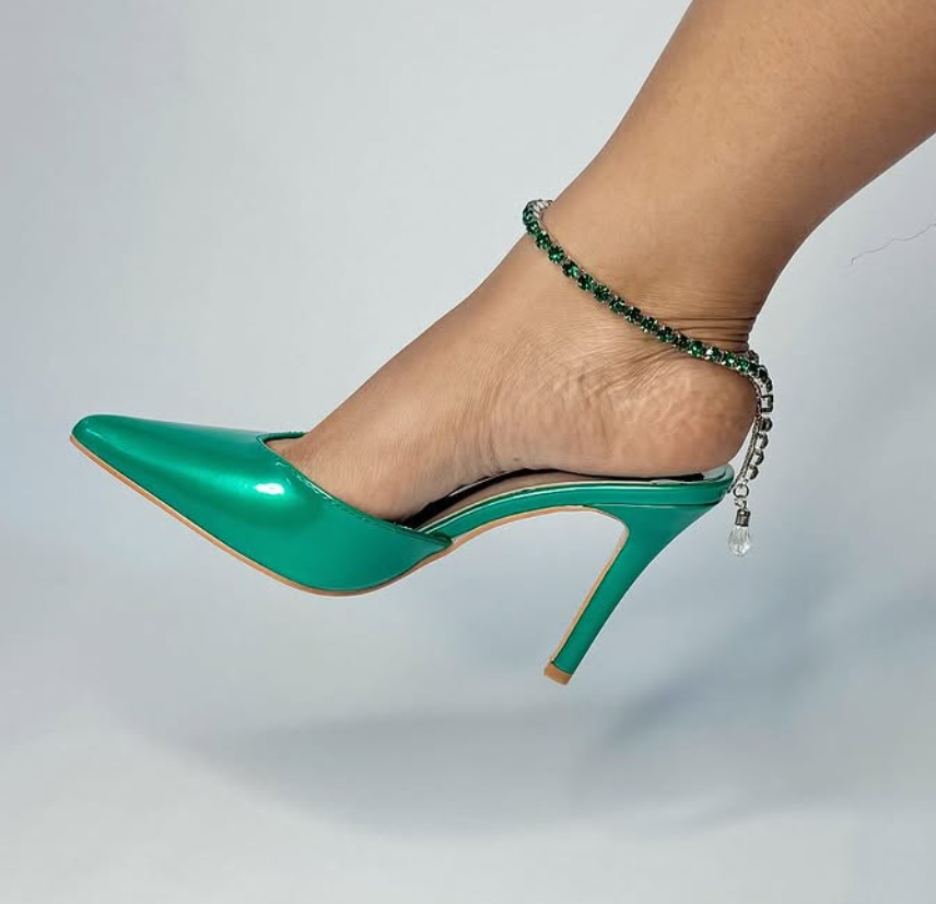 Saeda Green Heels