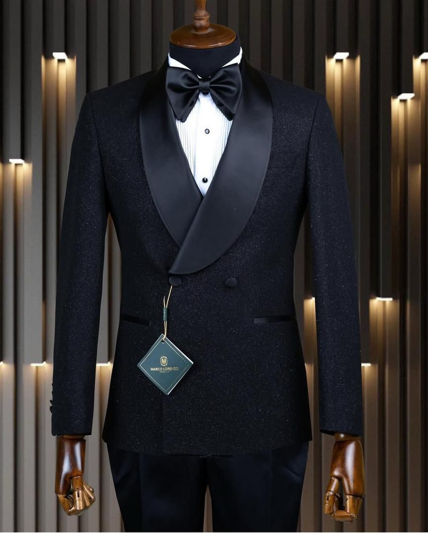 Black Satin Lapel Tuxedo