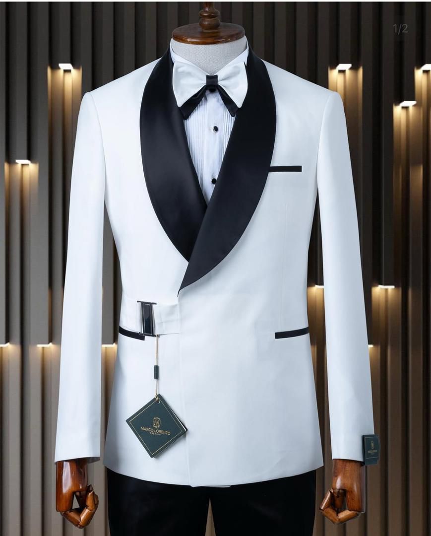 White Satin Lapel Tuxedo