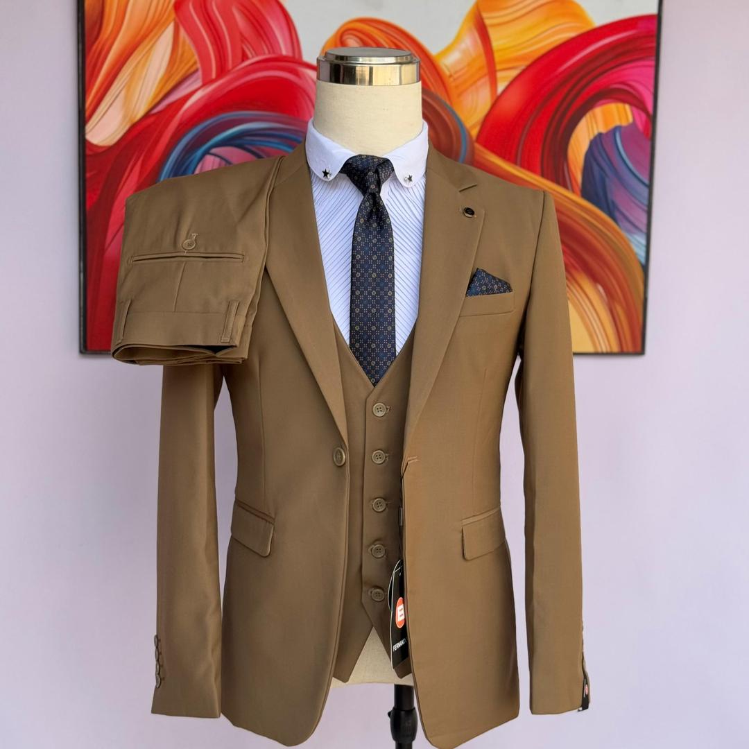 Khaki 3-Piece Suit