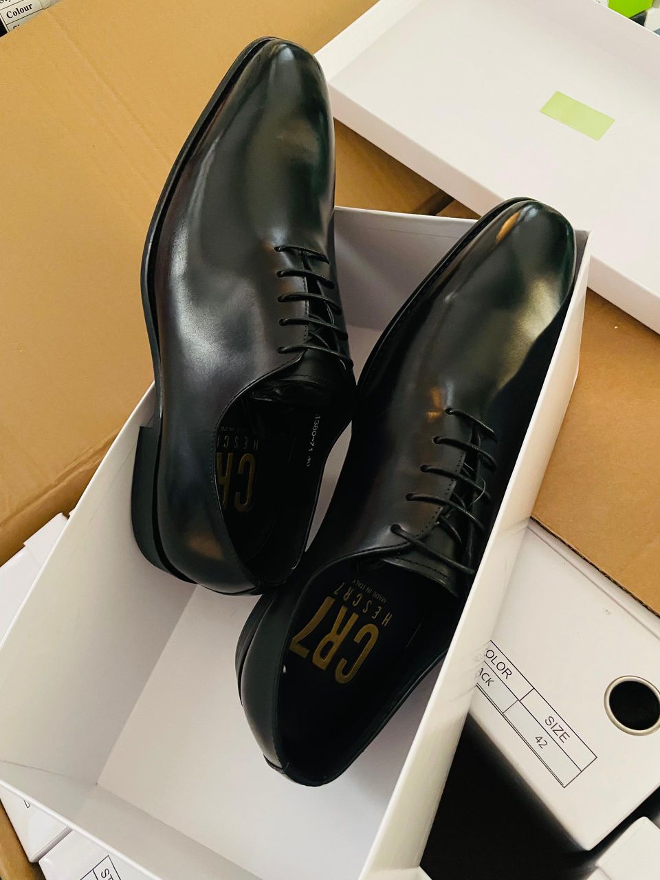 CR7 Black Oxford Shoes