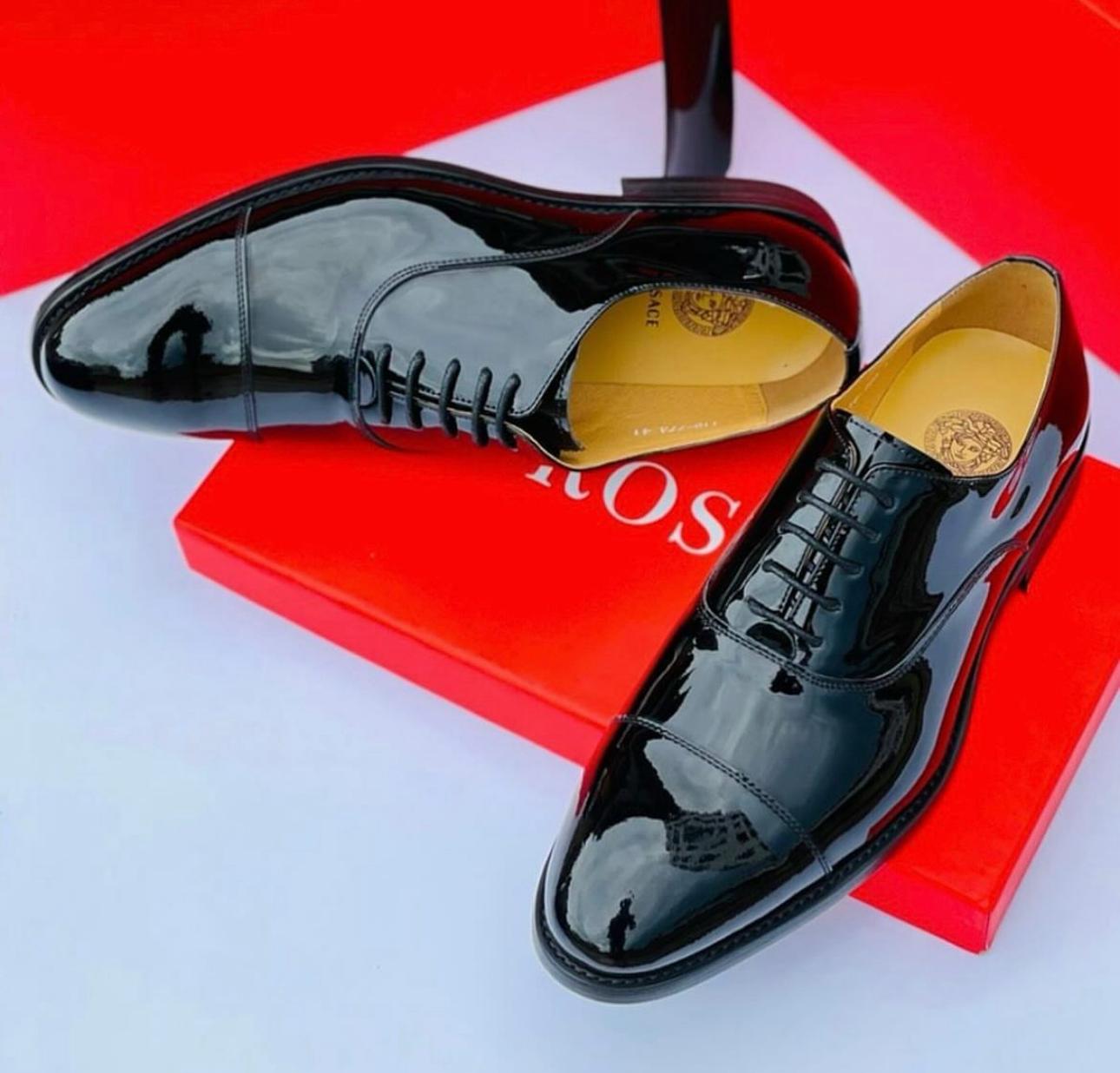 Versace Black Patent Derby