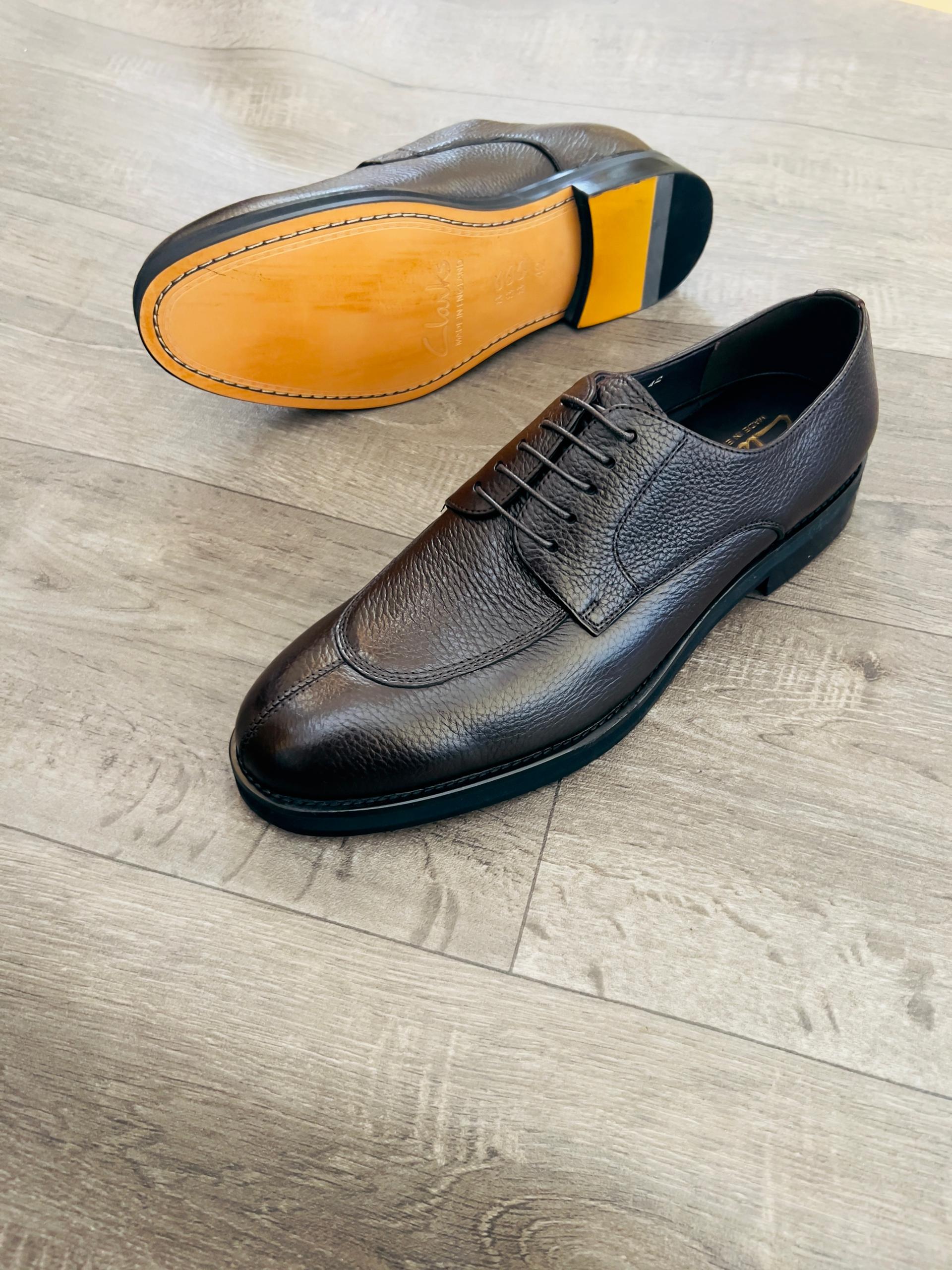 Leather Brown Derby Shoes
