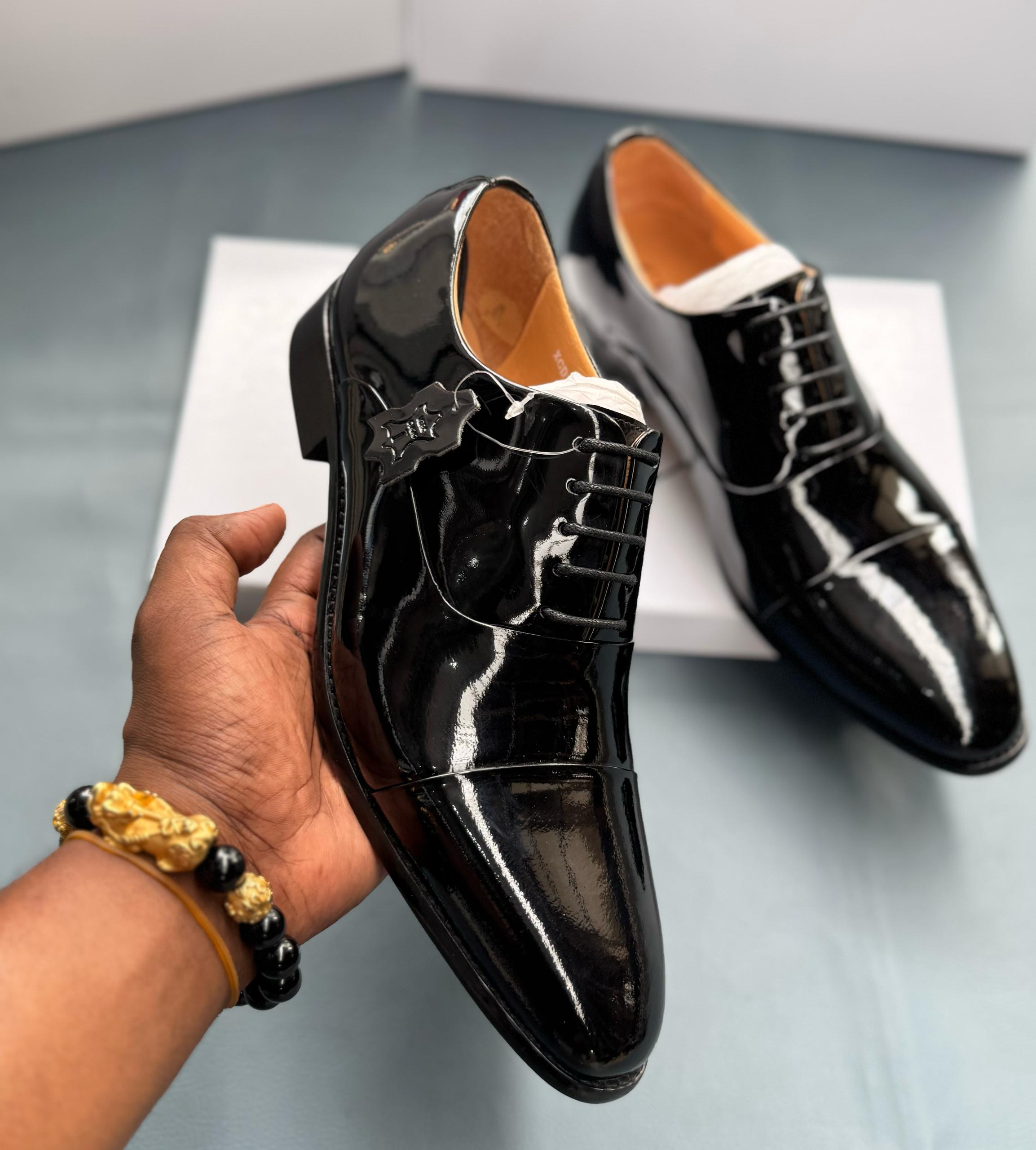 Black Patent Oxford Shoes