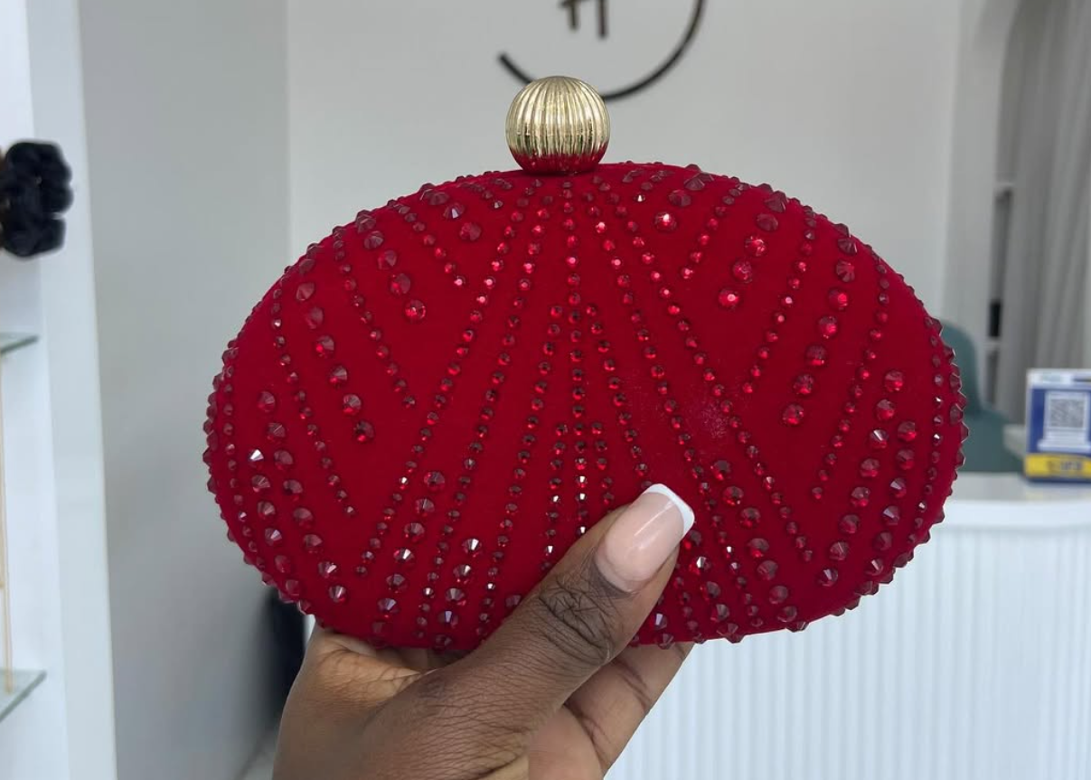 Red Crystal Clutch